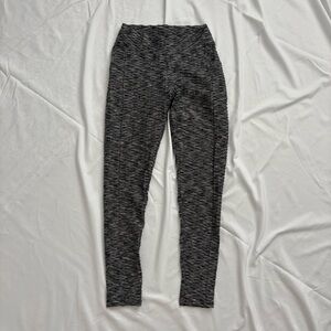 Textured Black and White Patterned Leggings